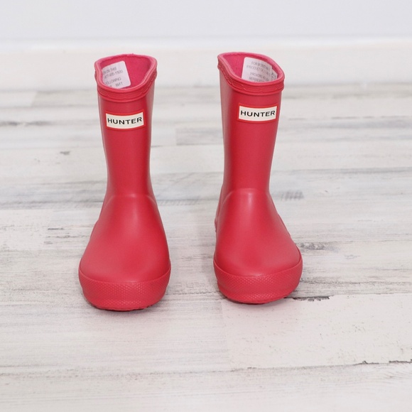Hunter Original Kids First Classic Rain Boot Matte Pink 7 US NEW without box - Picture 2 of 6